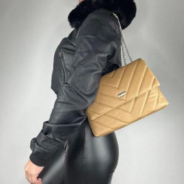 Imagem de Bolsa recuo em couro legítimo b.1060, Camel