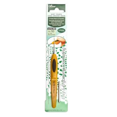 Imagem de CLOVER Agulha para Crochet Soft Touch No. 10 (0.75 mm) - 1025 -, Amarelo