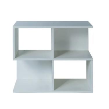 Imagem de Nicho Aparador De Sofa Porta Revistas Fotos Em Mdf Branco