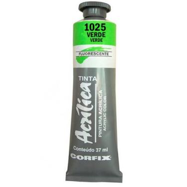 Imagem de Tinta Acrílica Corfix 37ml Fluorescente - 84037, 1025 - VERDE