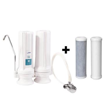 Imagem de Purificador De água Bbi Double 230 Filtro Agua Multi 1500 + Reposição Refil Extra Cor Branco