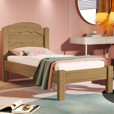 Imagem de Cama Solteiro 100% MDF Reforçada Padrão Tradicional 188x88 Juvenil - H