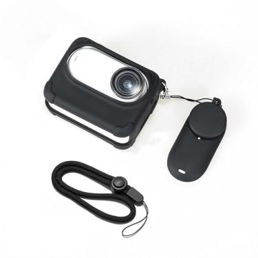 Imagem de Capa protetora durável para câmera insta360 GO 3 acessórios de capa de silicone (preto)
