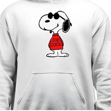 Imagem de Moletom Canguru Blusa de Frio Unissex Algodão Snoopy Desenho Fofo Joe 