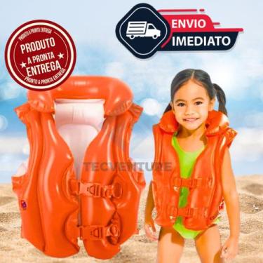 Imagem de Colete Salva-Vidas Inflável Infantil Deluxe  Segurança e Diversão para