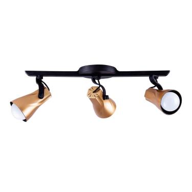 Imagem de Luminária de Teto Spot Trilho Direcionável Octa 3 Lâmpadas Praia Litoral E27 Bivolt