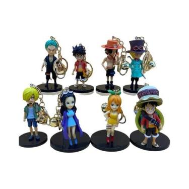 Imagem de One Piece chapéu de palha Chaveiro, 8 pirata pequeno, Luffy Robin Blin
