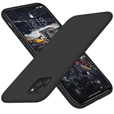 Imagem de DTTO Capa compatível com iPhone 11 Pro, [série Romance] Capa de silicone totalmente coberta [proteção aprimorada para câmera e tela] com almofada de grade favo de mel para iPhone 11 Pro 5,8 polegadas 2019, preta