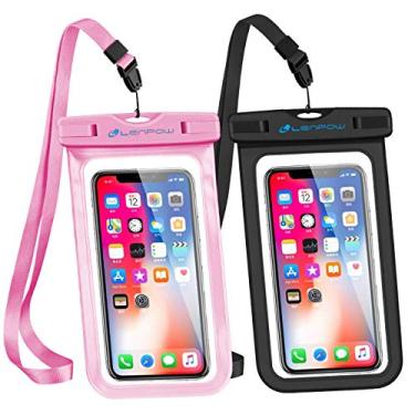 Imagem de Bolsa universal à prova d'água para celular, pacote com 2, capa seca com alça de pescoço para iPhone 15 14 13 12 Pro Max Plus Samsung Galaxy S24 S23 Edge Note Google Pixel Sony até 7,5 polegadas