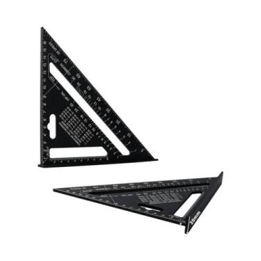 Imagem de Régua Triangular De 7 ''12'', Liga De Alumínio, Transferidor De Ângulo