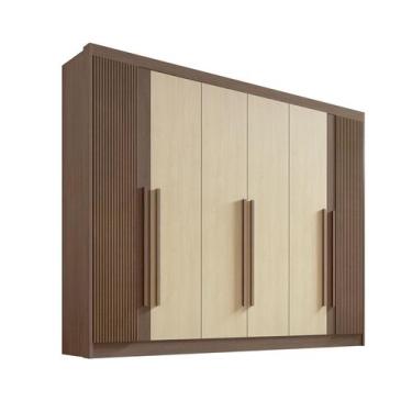 Imagem de Guarda Roupa Casal 6 Portas Ripado 7 Gavetas sem pés Athos - D Doro - 
