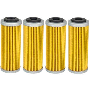 Imagem de EZROAD Filtro de óleo 4X 77338005100 compatível com KTM 2007-2025 250 350 400 450 500 530 EXC-F SX-F XC-F XCF-W EXC EXC-R SMR Edição de fábrica seis dias compatível com Husqvarna FE 450 3500 FC 2500