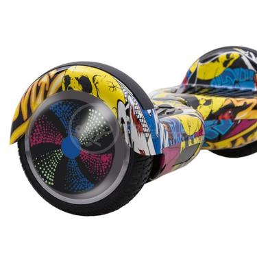 Imagem de Hoverboard Infantil Skate Elétrico Arte Urbana Led Grafite