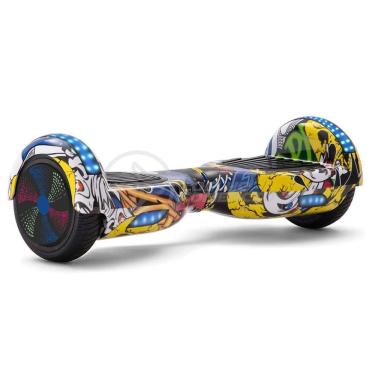 Imagem de Hoverboard Infantil Skate Elétrico Arte Urbana Led Grafite