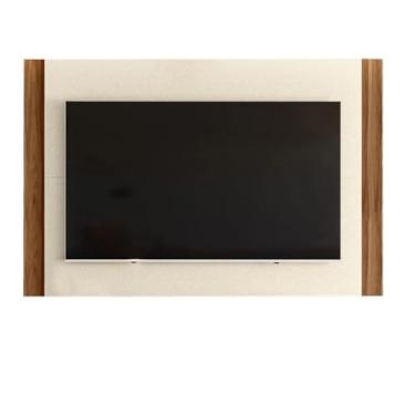 Imagem de Painel Extensível Fresno para TV até 60 Polegadas, Acabamento em Madeira (Pérola Metalizado/Cinamomo Mel)