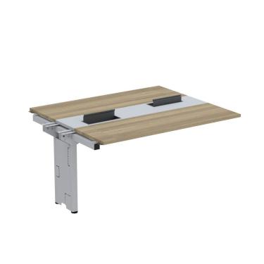 Imagem de Complemento De Mesa Plataforma Para Coworking Para 2 Pessoas 140x120 Noce Naturalle-cinza