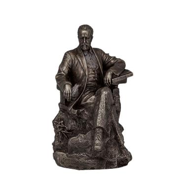 Imagem de Decoração Escultura Pyotr Tchaikovsky Estátua Resina 23cm