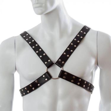 Imagem de Harness Preto Com Argola Central - Coleção Fetiche Lovetoys - Preto, Unico
