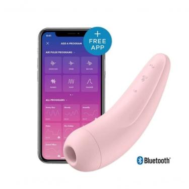 Imagem de Vibrador Recarregável Com Sucção E Aplicativo Curvy 2 + - Satisfyer - Rosa