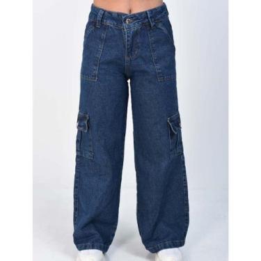 Imagem de Calça Feminina modinha jeans premium 10 ao 16 - NoBrand, Cargo escura,