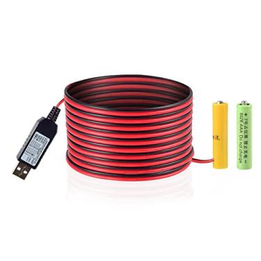 Imagem de KAABEE Kit De Substituição Eliminador Bateria Usb Aaa, Conversor Fonte Alimentação 5 V Para 3 V, Cabo 2 Conexões 78 Polegadas (2Aaa-3 V)