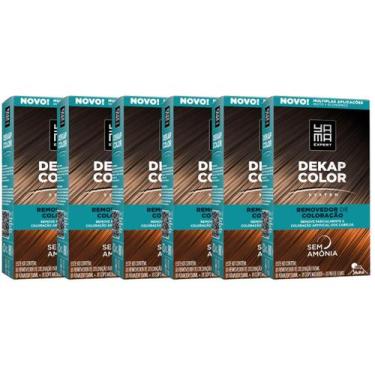Imagem de Kit 6 DekapColor Yama Removedor De Coloração Capilar Cabelo Profission