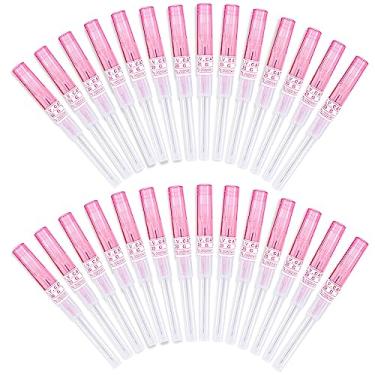 Imagem de Beautidots 50 Peças De Agulhas Piercing 14G 16G 18G 20G 22G Cateter Intravenoso Para Orelha, Nariz, Lábio, Língua, Barriga, Mamilo, Cartilagem, Piercings Descartáveis Aço Inoxidável, Ferramenta Corp