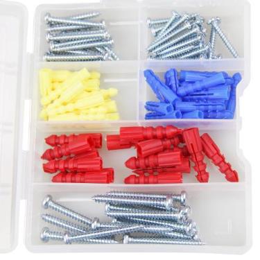 Imagem de Maleta Parafusos e Buchas Tramontina 100 Peças com 50 Parafusos + 50 Buchas