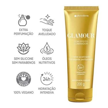 Imagem de Phytoderm Creme Acetinado Hidratante Desodorante Corporal Bisnaga Glamour 200g