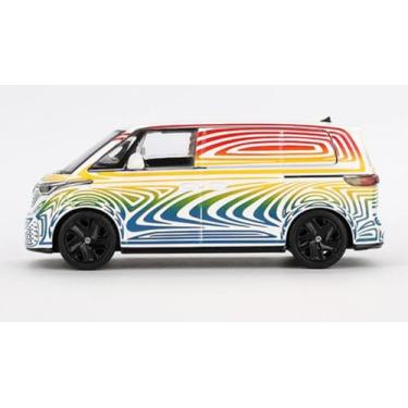 Imagem de 1:64 Scale Diecast Model Car Compatible with Mini GT VW Volkswagen ID. Buzz Prototype “Rainbow” Limited Edition MGT00899