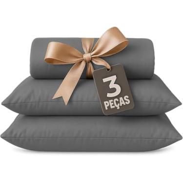 Imagem de Jogo Lençol com Fronhas Premium 100% Algodão 300 Fios Liso Fio Penteado (SOLTEIRO, CASAL, QUEEN) (QUEEN)