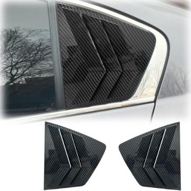 Imagem de MUXEE Grade de janela, para Honda Accord 2013 2014 2015 2016 2017, Capas decorativas de janela esportiva com impressão ABS, acessórios de acabamento externo - fibra de carbono