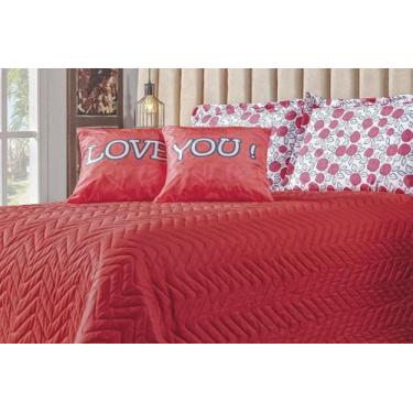 Imagem de Cobre Leito Dupla Face Love You Casal Queen 05 Peças - Casa Artuz, Ver