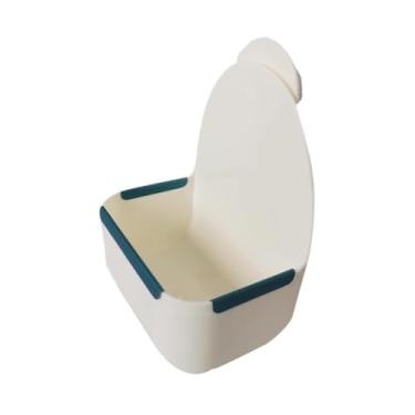 Imagem de Bothyi Suporte de feno para tigela de alimentação, fácil recarga, acessórios, cesta de comida, estrutura de grama, suporte para hamsters, furões, chinchilas, Branco