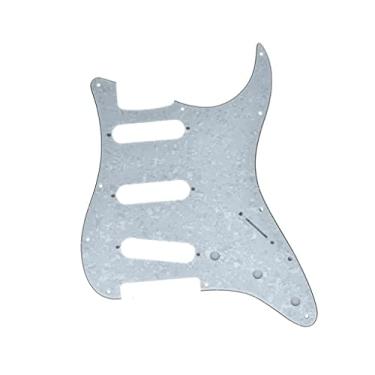 Imagem de KAISH 11 Furos ST/Strat Estilo Pickguard SSS Pick Guard para Stratocaster EUA/México Stratocaster/Strat White Pearl