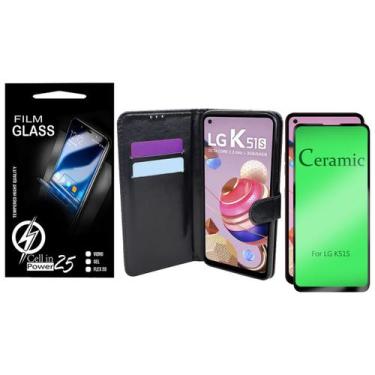 Imagem de Capa Carteira + Película De CERÂMICA LG K51S LMK510BMW 6.5 - Cell In P