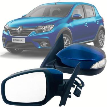 Imagem de Retrovisor lateral Esquerdo motorista Renault Sandero Logan 2014 2016 