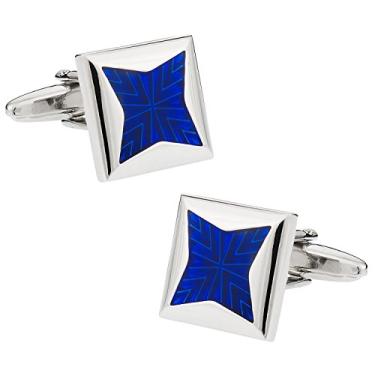 Imagem de Abotoaduras Starburst azul Cuff-Daddy