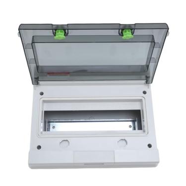 Imagem de Fockety Caixa de Disjuntor, IP66 Caixa Elétrica do Trilho DIN IP66 Rain Com Trava, Painel de Distribuição de Energia Solar Caixa de Disjuntores Elétricos para Casas Internas Externas,
