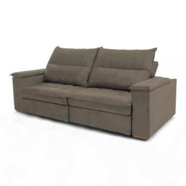 Imagem de Sofá Retrátil Reclinável Casal 2 Lugares 2,10m California Veludo - Loj