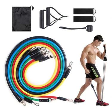 Imagem de Kit Power Tube Elastico Musculação Pilates Yoga