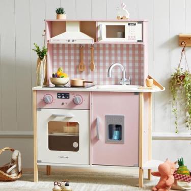 Imagem de Jogue Kitchen Tiny Land Wooden Kids com luzes e sons de 3 a 7 anos