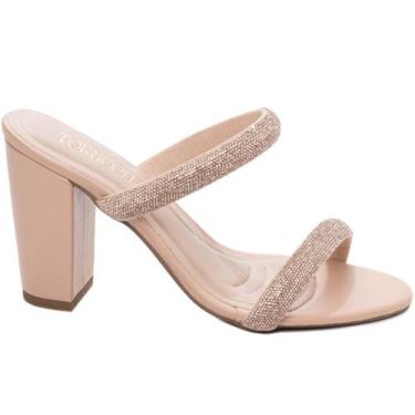 Imagem de Sandália Feminina Salto Alto Cor Rose com Fivela de Ajuste - Torricell