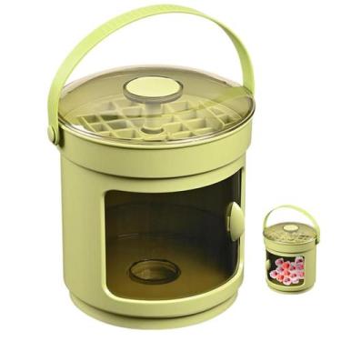 Imagem de Balde Forma de Gelo Reservatorio Tampa Pegador Dispenser Recipiente Ar