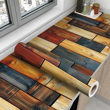 Imagem de NYZE Papel de parede vintage descasque e cole papel de parede autoadesivo moderno papel de parede removível para decoração de armário de quarto 39,3L x 16W