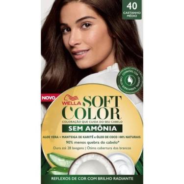 Imagem de Tintura Soft Color Castanho Médio 40 125g - Wella, Castanho Médio