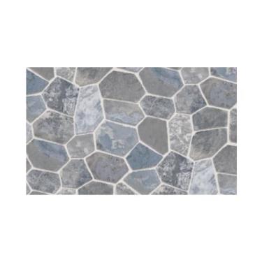 Imagem de Papel de Parede Adesivo em PVC, Pedras Cinzas, 5 Metros x 45 cm, Lavável