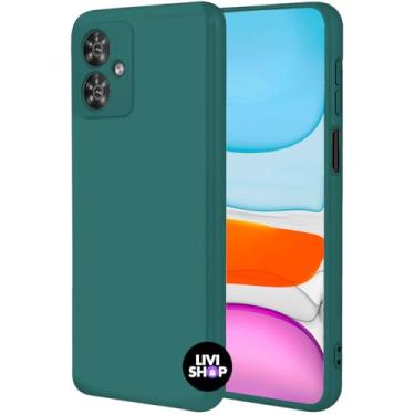 Imagem de Capa Case Capinha Compatível Motorola G54 Silicone Com Bordas Elevadas Aveludada Forro Premium (VERDE MILITAR)