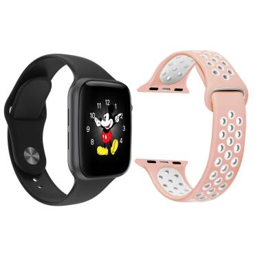 Imagem de Kit 1 Smartwatch Ld5 Preto + 1 Pulseira Extra Sport Rosa