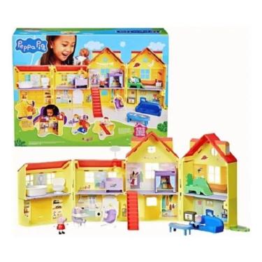 Imagem de Peppa Pig Casa Grande Da Familia 80 Cm – C/ 3 Figuras ( Evie, George e Peppa ) e Acessorios - Hasbro